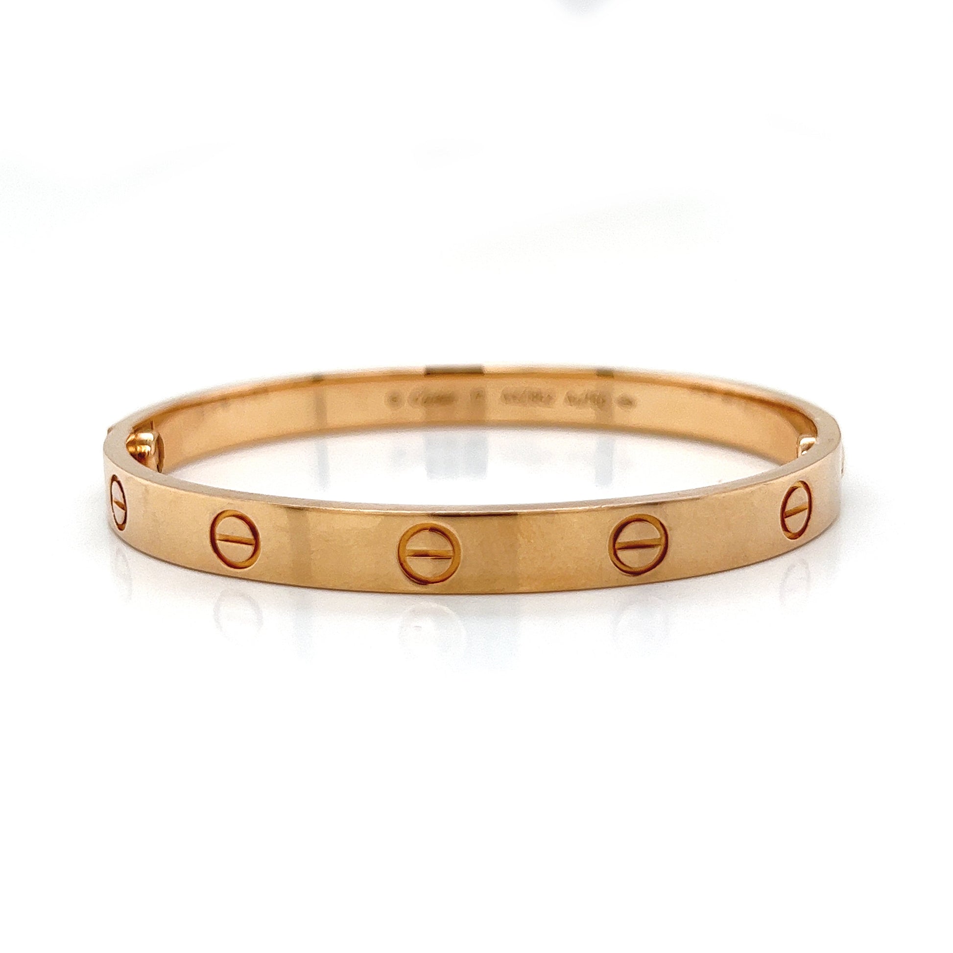 Cartier Love Bracelet 17' 18KT Rose Gold Box and Papers - Pre-owned