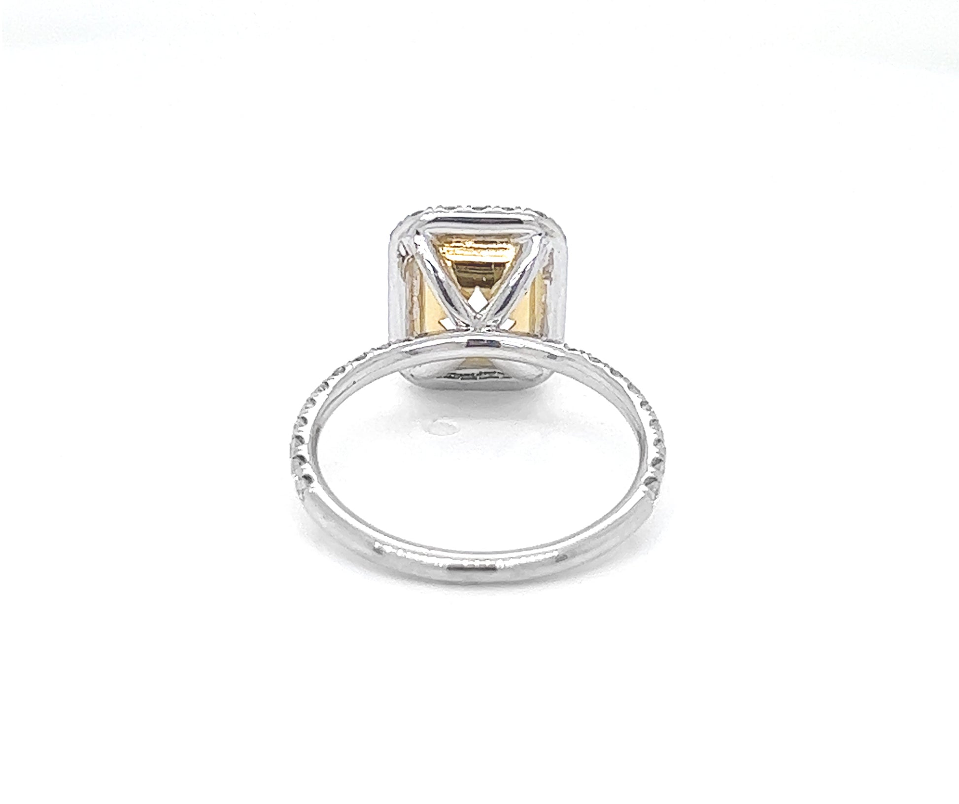 Natural Mined Round Diamond Halo White Gold Ring