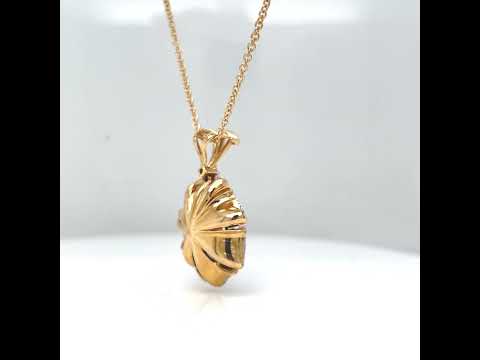 Natural Diamond Floral Cocktail Pendant Necklace, in Yellow Gold