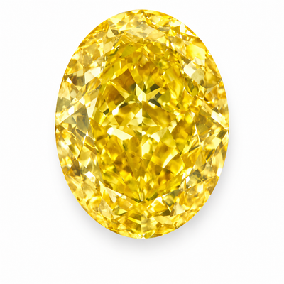 1.23 Carat Fancy Vivid Yellow Diamond Oval Cut SI1 GIA