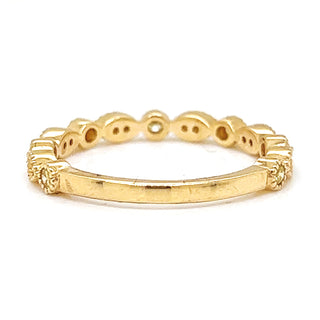0.25 ct.t.w. Natural Fancy Yellow Diamond Milgrain Ring, in Yellow Gold