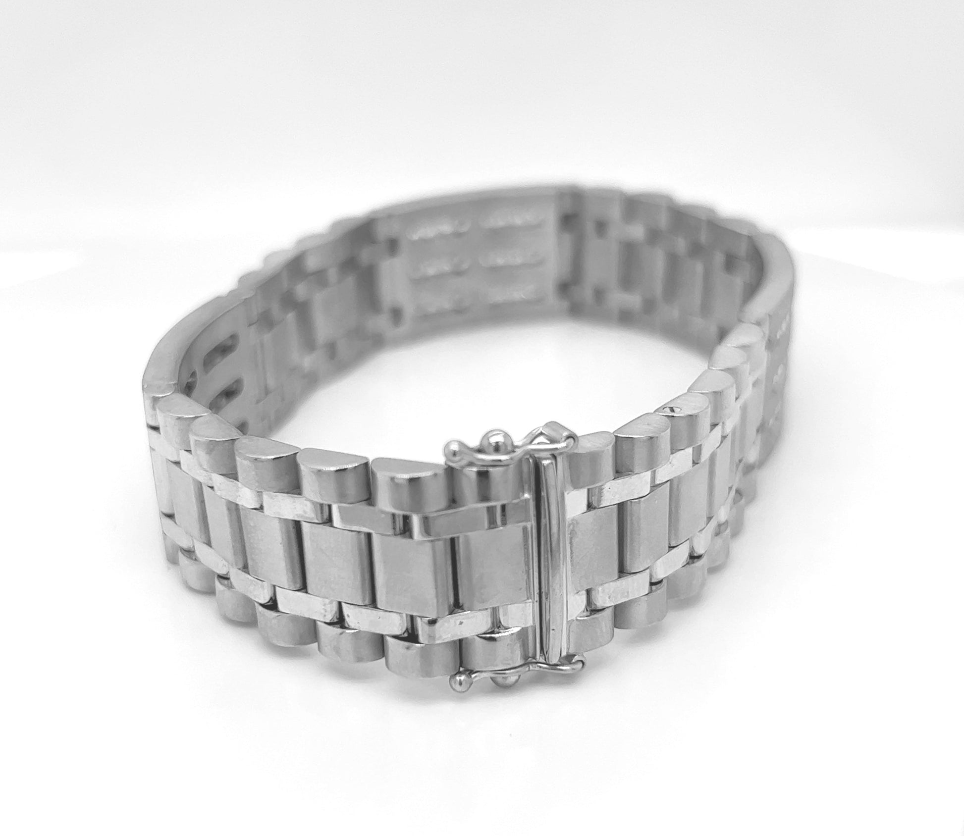 Rolex Design Cocktail Bracelet with Natural Diamonds, in White Gold - Pre-owned