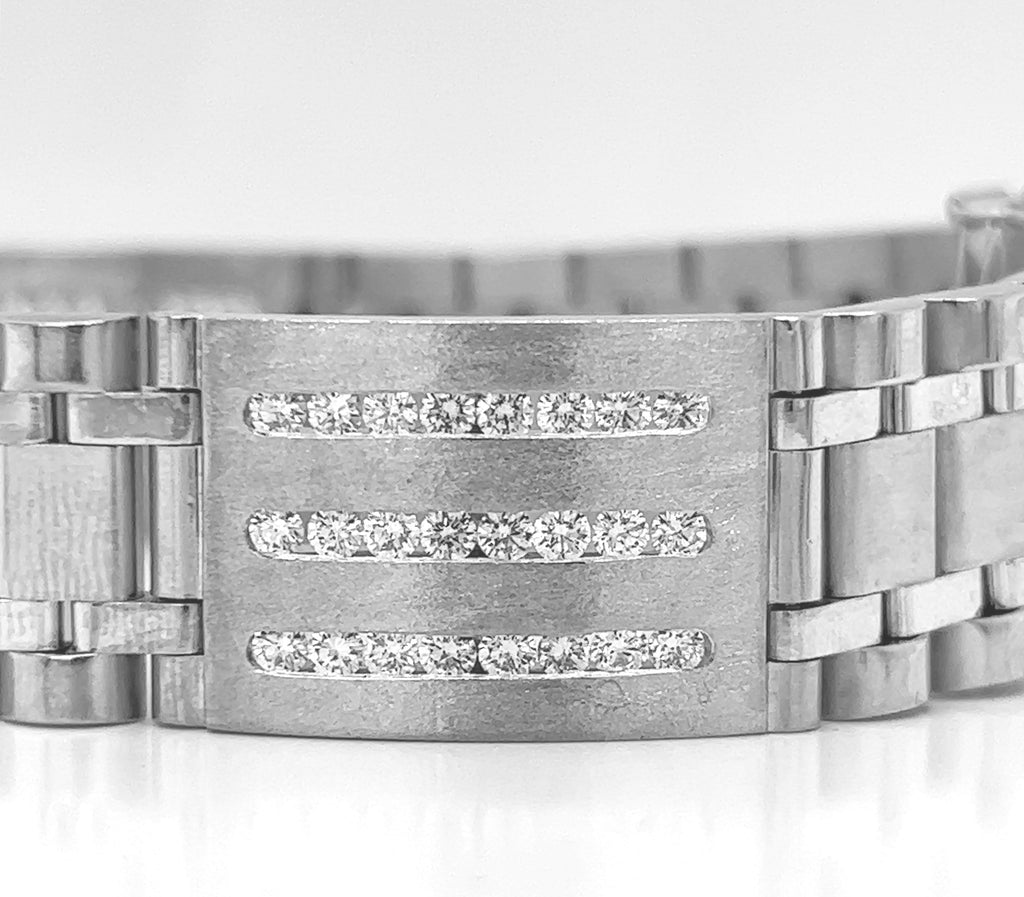 Rolex Design Cocktail Bracelet with Natural Diamonds, in White Gold - Pre-owned
