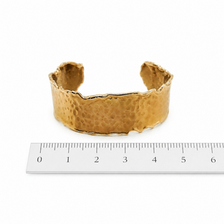 Solid Bangle Cocktail Cuff Unisex Solid 14KT Yellow Gold