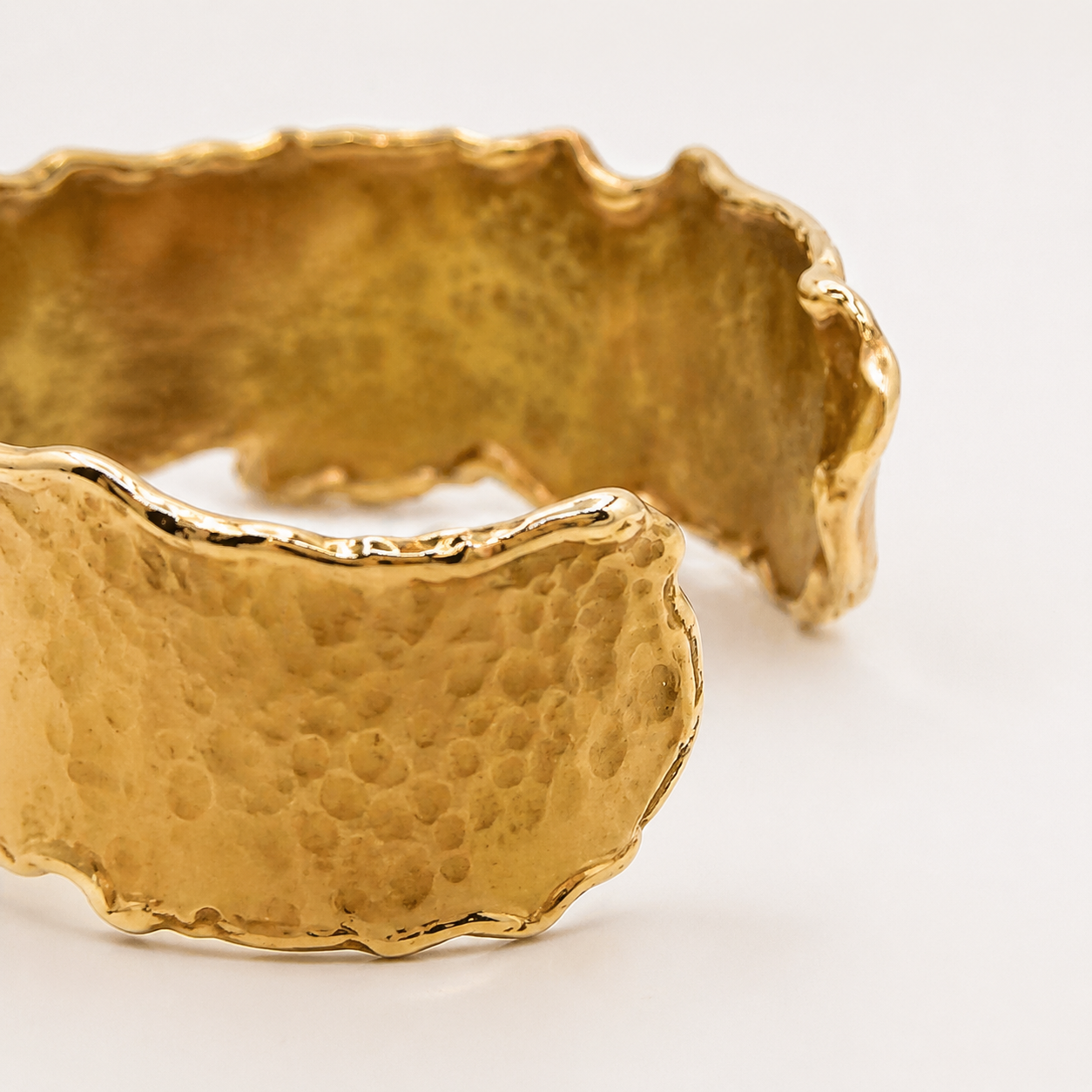 Solid Bangle Cocktail Cuff Unisex Solid 14KT Yellow Gold
