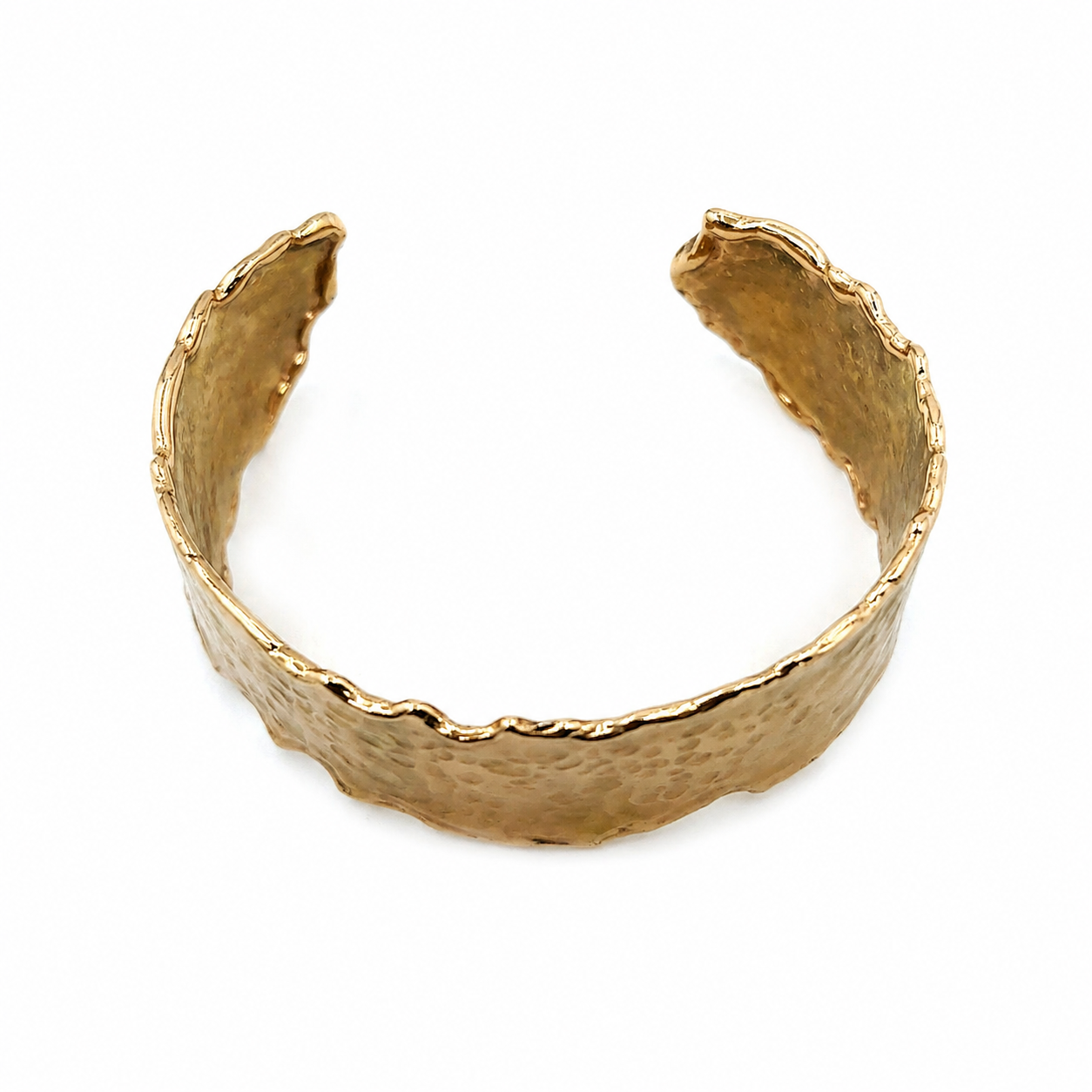 Solid Bangle Cocktail Cuff Unisex Solid 14KT Yellow Gold