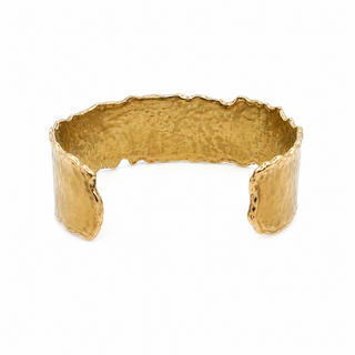 Solid Bangle Cocktail Cuff Unisex Solid 14KT Yellow Gold