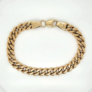 Cuban Link Classic Bracelet Solid 14KT Yellow Gold - Pre-owned
