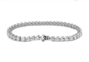 1.16 ct. t.w. Natural Diamond Heart Shaped Tennis Bracelet, in White Gold