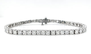 8 Carat Natural Mined Round Diamond Tennis Bracelet White Gold