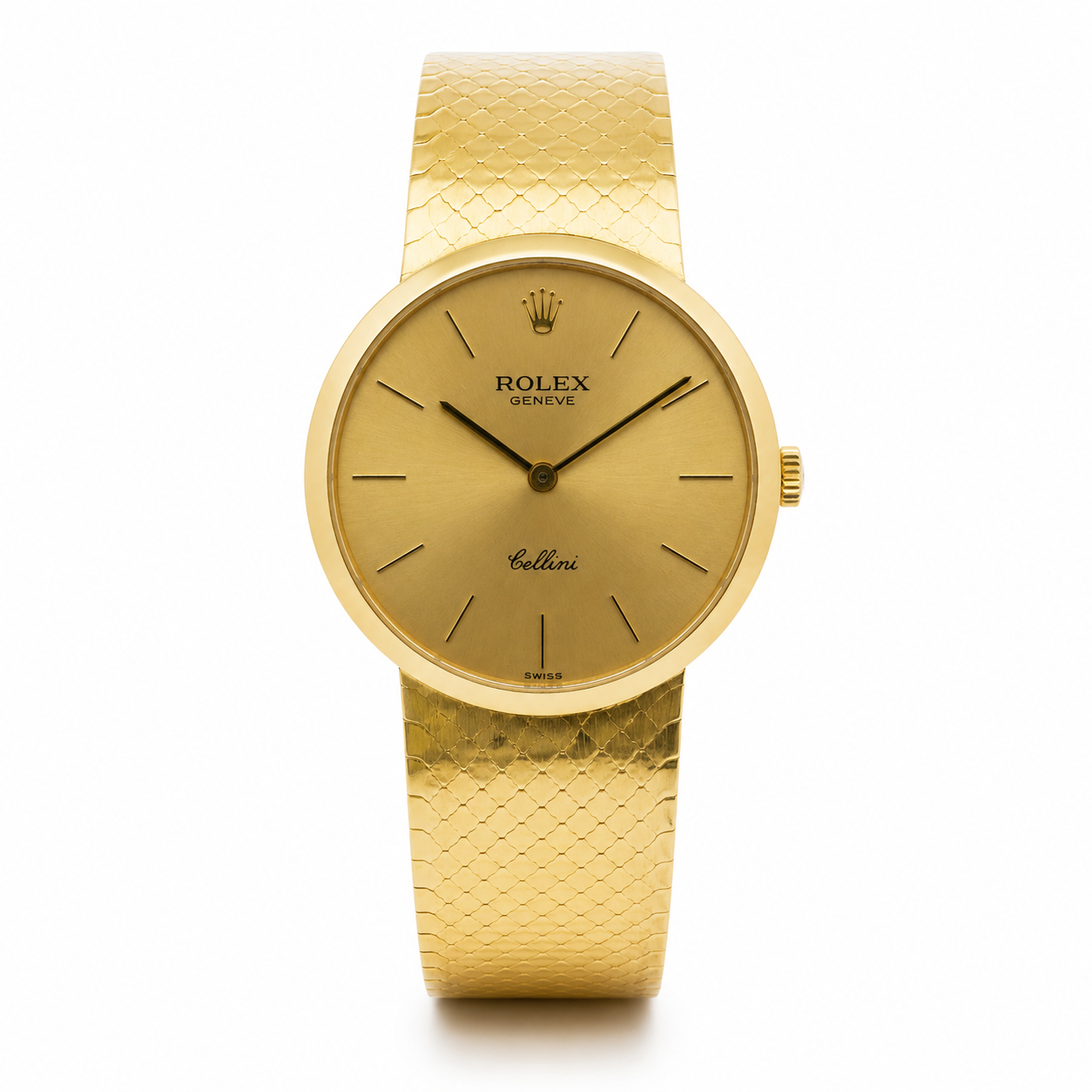 Rolex Cellini 1976 18K Gold Band and Dial 32mm Watch