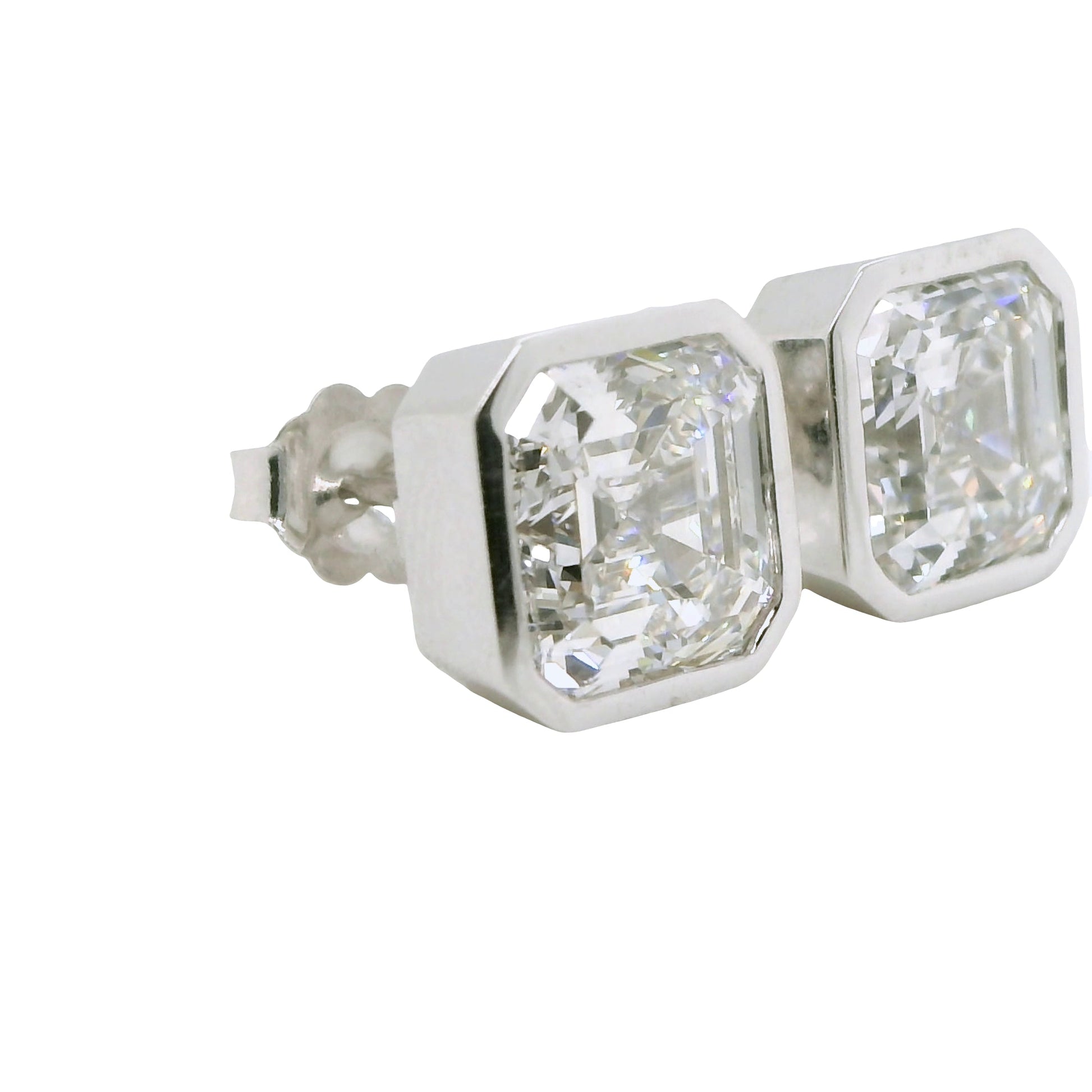 5.59 ct.t.w. GIA Certified Lab Grown Diamond Asher Cut Stud Earrings