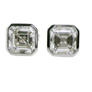 5.59 ct.t.w. GIA Certified Lab Grown Diamond Asher Cut Stud Earrings