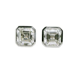 5.59 ct.t.w. GIA Certified Lab Grown Diamond Asher Cut Stud Earrings
