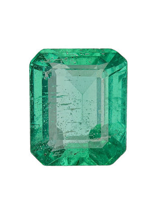 2.67 Carat Green Emerald Cut Zambian Emerald GIA