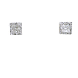 5.52 ct.t.w. Natural Diamond Halo Studs Earrings, in White Gold