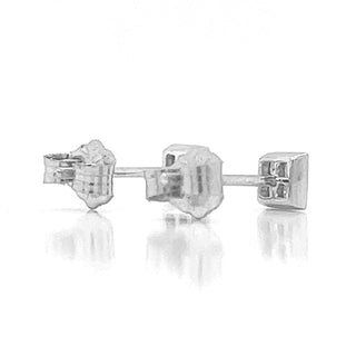 Natural Diamond Earring Studs, in White Gold