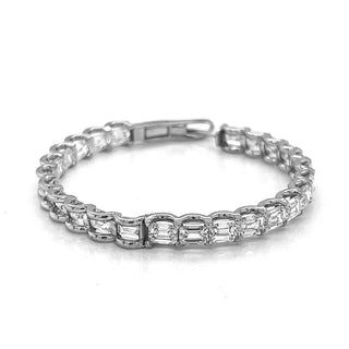 3.03 ct.tw. Natural Emerald Cut Diamond Inside-Out Hoop Earrings, in White Gold