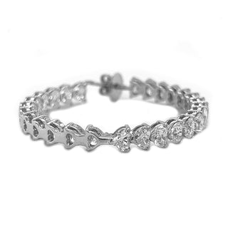Natural Heart Cut Diamond Inside-Out Hoop Earrings White Gold