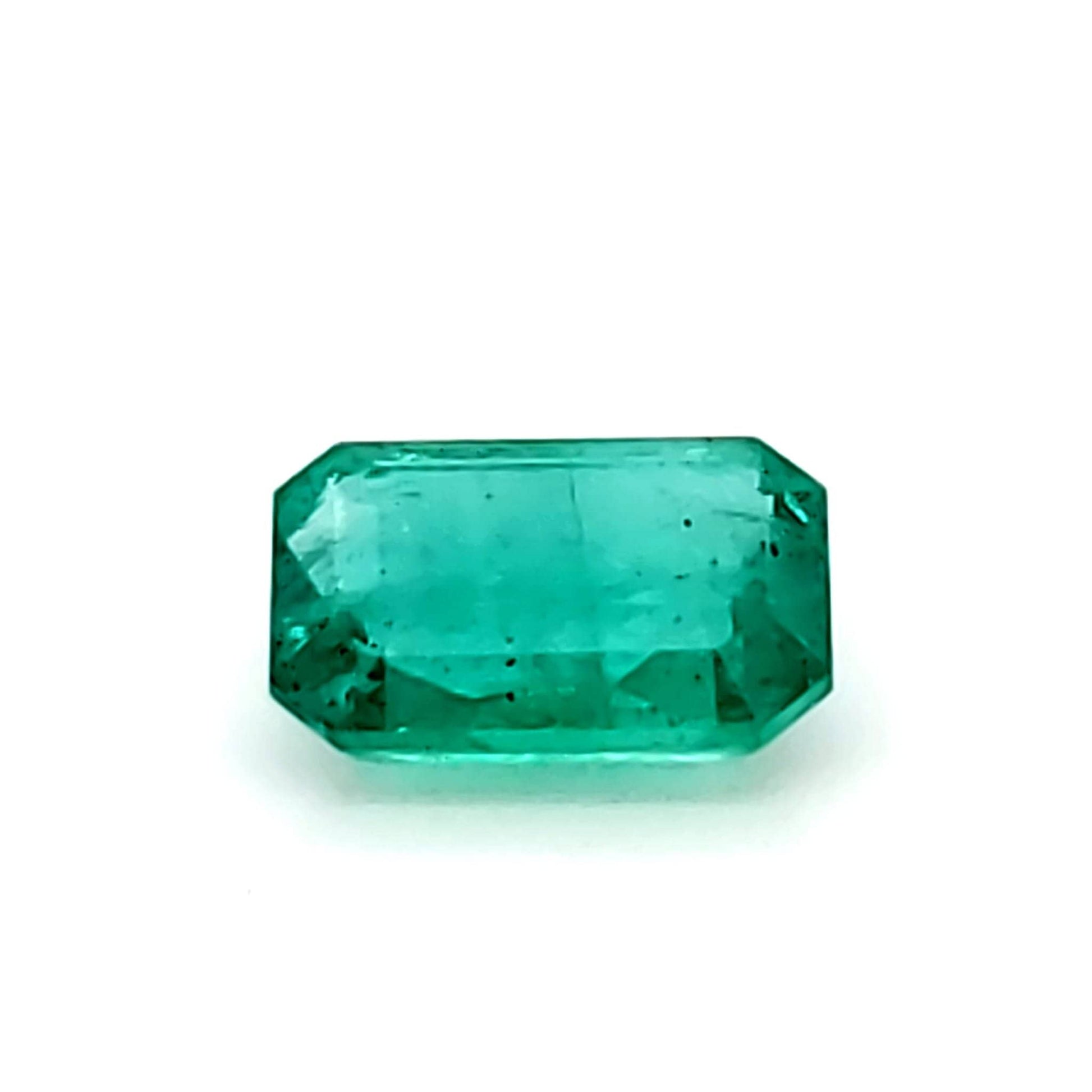 4.25 Carat Emerald Cut Grass Blue Emerald Pair (Non-Certified) FGr I1