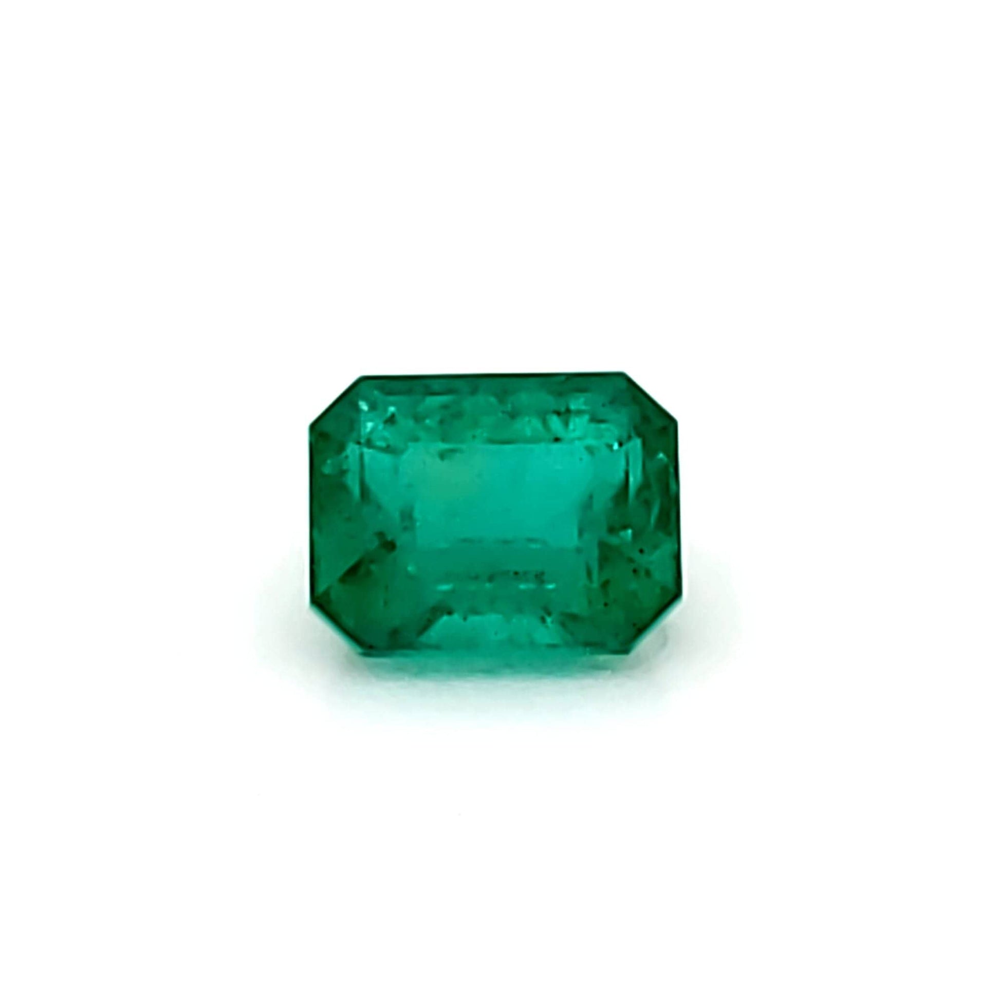 2.58 Carat Emerald Cut Forest Blue Emerald Pair (Non-Certified) IGr SI3