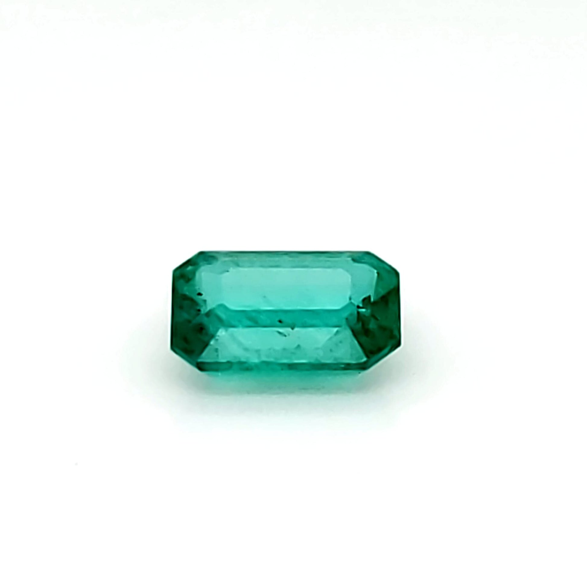 1.32 Carat Emerald Cut Grass Blue Emerald (Non-Certified) FGr I1