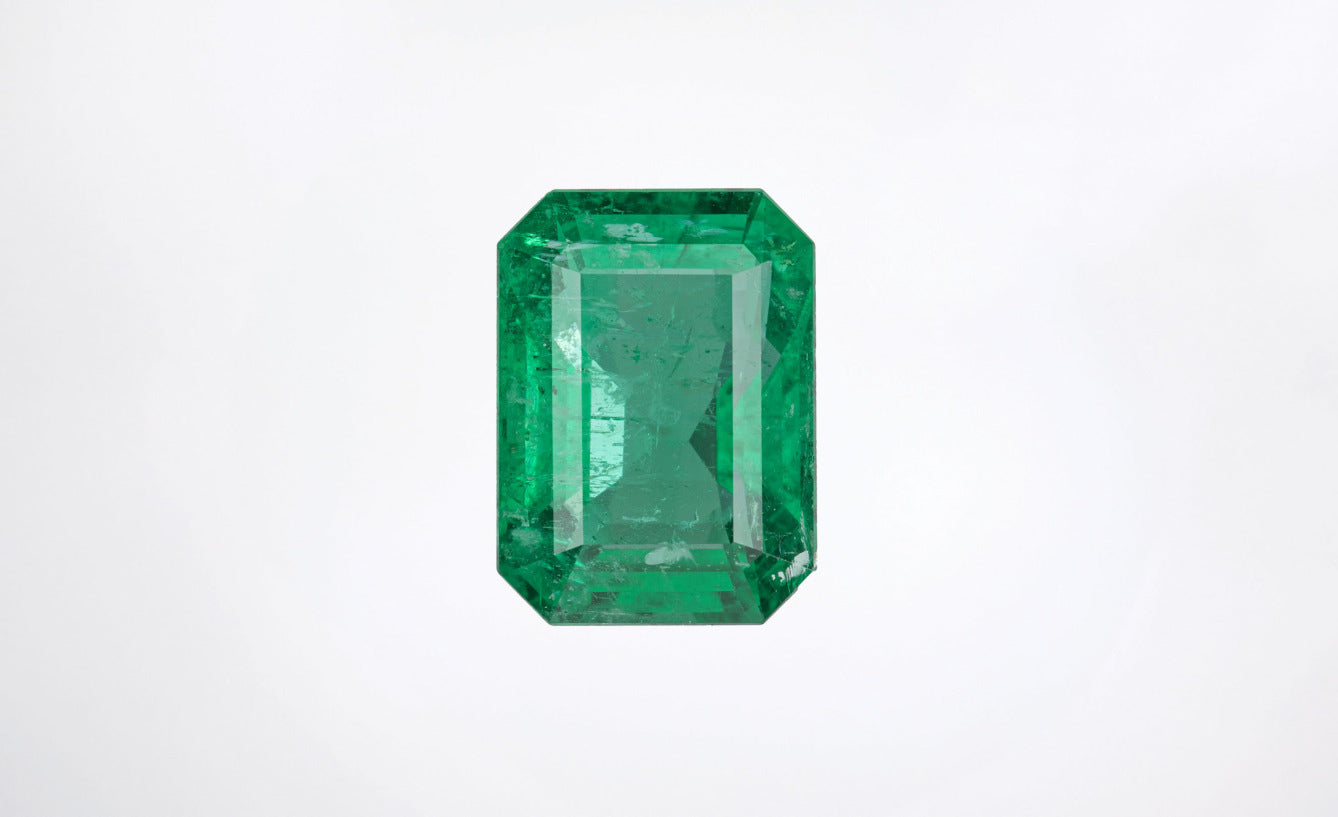 7.54 Carat Green Zambia Emerald Emerald Cut GIA
