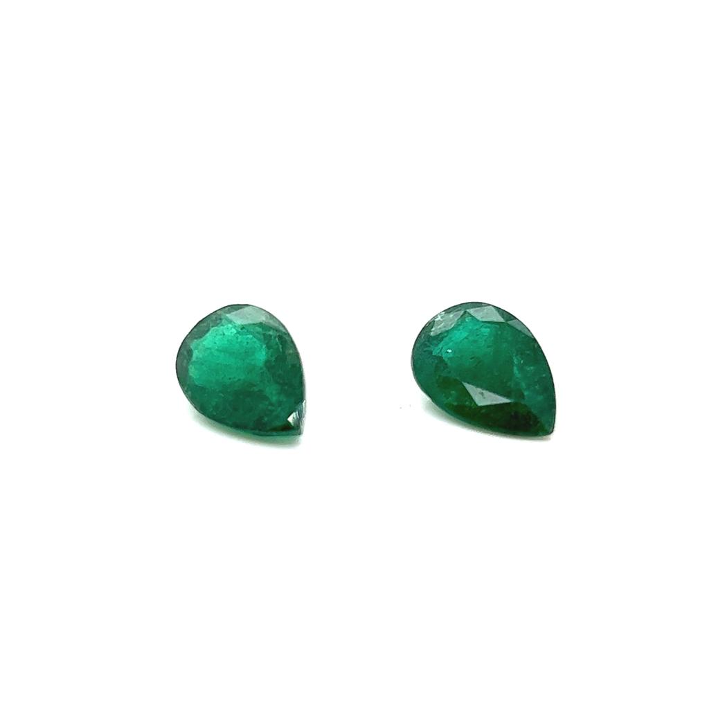 10.45 Carat Pear Shaped Emerald Pair (Non-Certified)