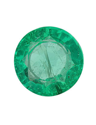 3.44 Carat Green Round Zambian Emerald GIA