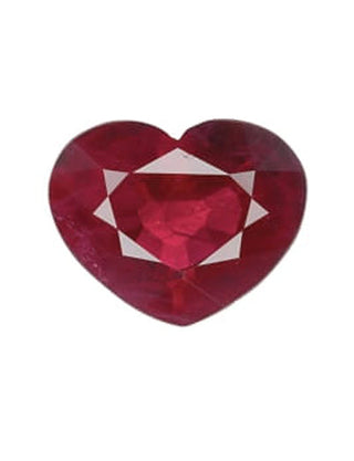 3.06 Carat Red Ruby Heart Shaped GIA