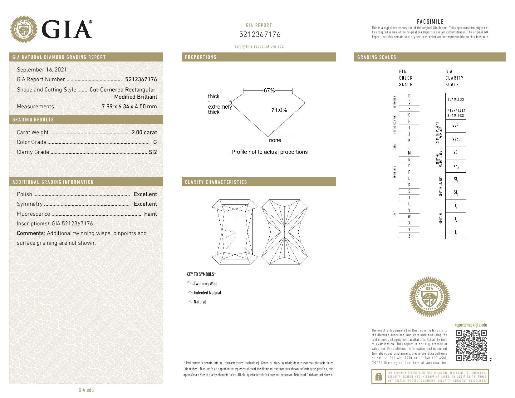 2.0 ct Diamond RA G SI2 (GIA) 5212367176
