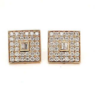 Natural Diamond Cocktail Cufflinks, in Yellow Gold