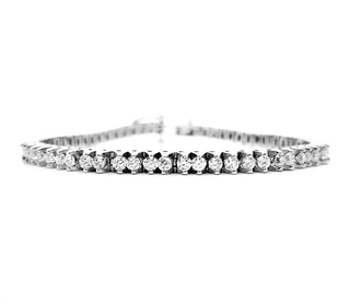 Natural Mined Round Diamond Tennis Bracelet White Gold