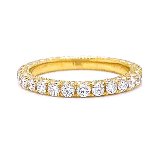 0.48 ct.t.w. Natural Round Diamond Eternity Bridal Ring, in Yellow Gold