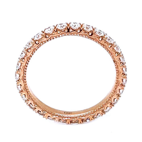 0.47 ct.t.w. Natural Diamond French Pavé Eternity Band Ring, in Rose Gold