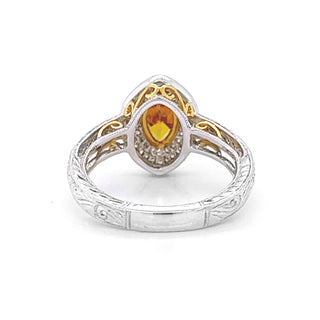 Natural Mined Fancy Deep Brownish-Yellowish Orange Diamond Halo Bridal Ring Platinum GIA