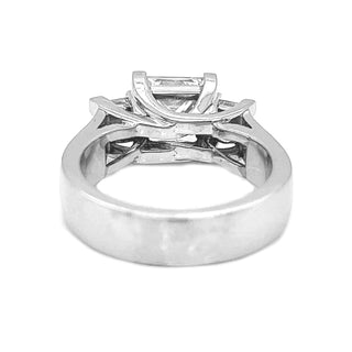 Natural Princess Cut Diamond 3 Stone Platinum Ring GIA Certified