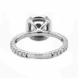 Natural Mined Fancy Yellow Diamond Halo Bridal Ring White Gold GIA