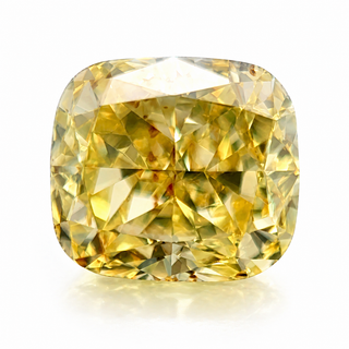 0.59 Carat Fancy Yellow Diamond Cushion VS2