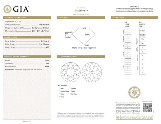 2.74 ct Diamond EU S VS1 (GIA) 1162607619