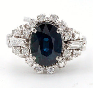 2.30 Carat Oval Cut Dark Blue No Heat Sapphire AGL 1138457