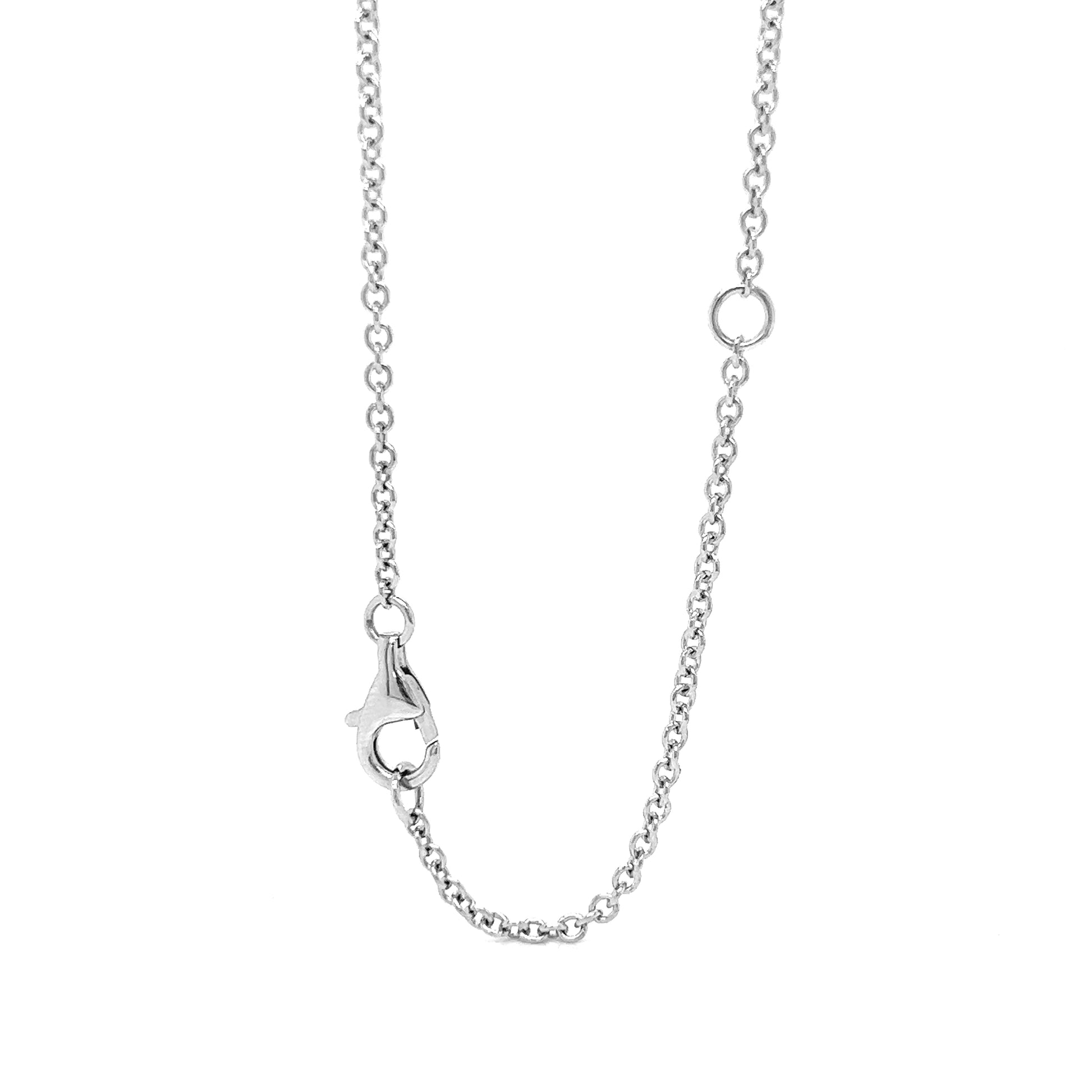 Adjustable Chain Necklace in White Gold