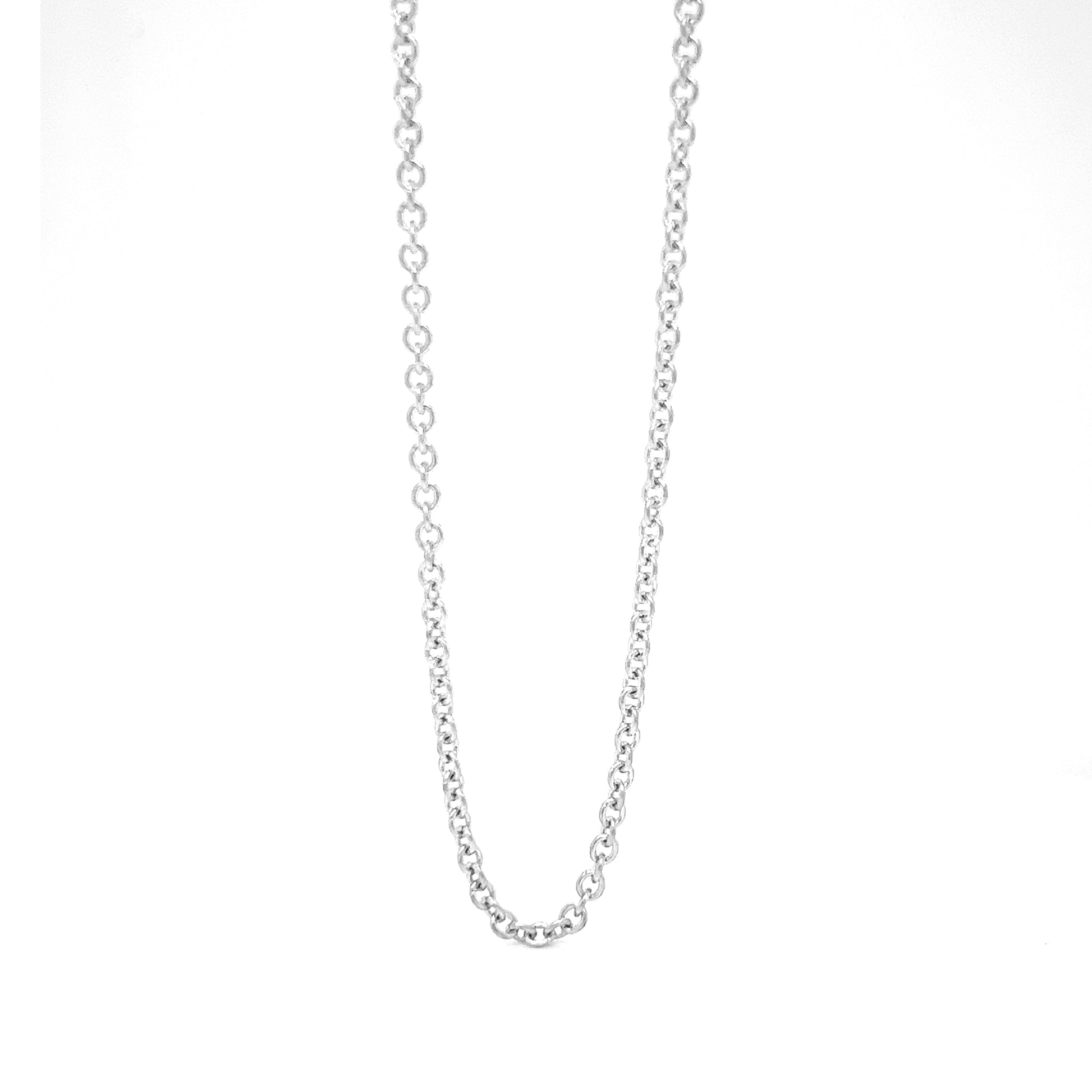 Adjustable Chain Necklace in White Gold