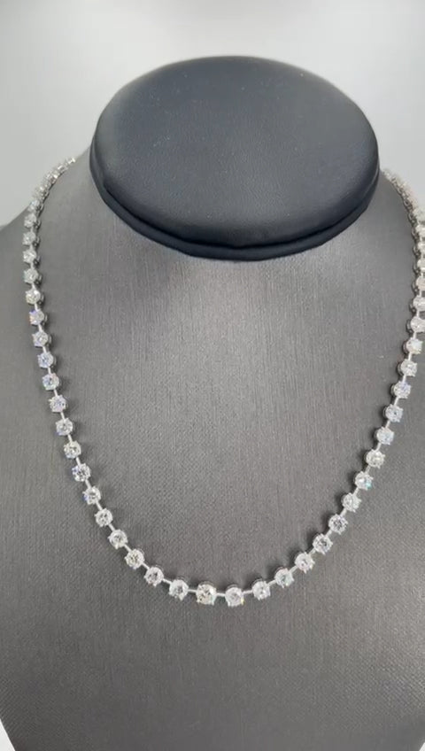 Natural Diamond Graff Link Necklace, in White Gold