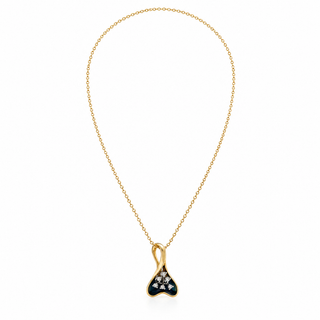 Natural Diamond Fancy Cocktail Pendant 14KT Yellow Gold