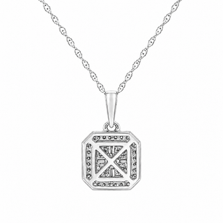 Natural Diamond Cocktail Illusion Pendant 10KT White Gold