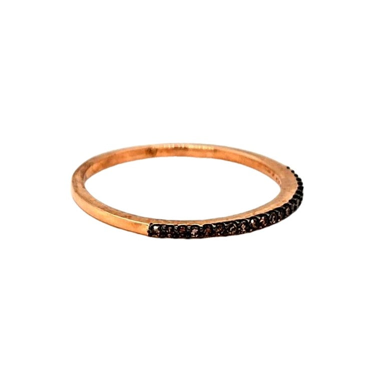Natural Fancy Brown Cognac Diamonds Band Ring, in Rose Gold