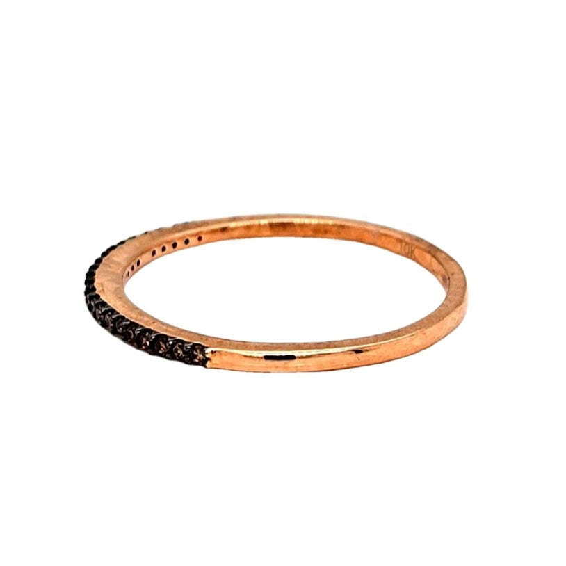 Natural Fancy Brown Cognac Diamonds Band Ring, in Rose Gold