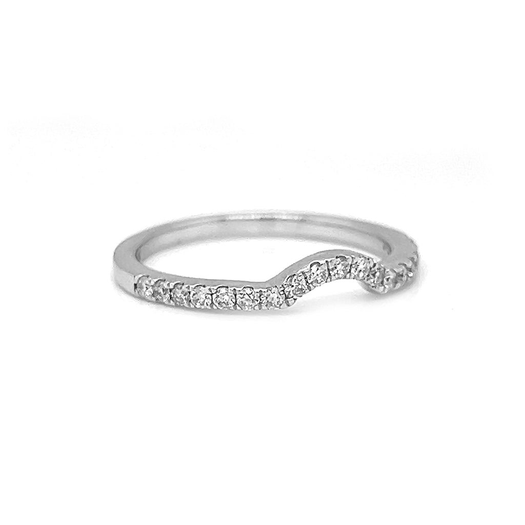 Natural Diamonds Ring Band, in White Gold