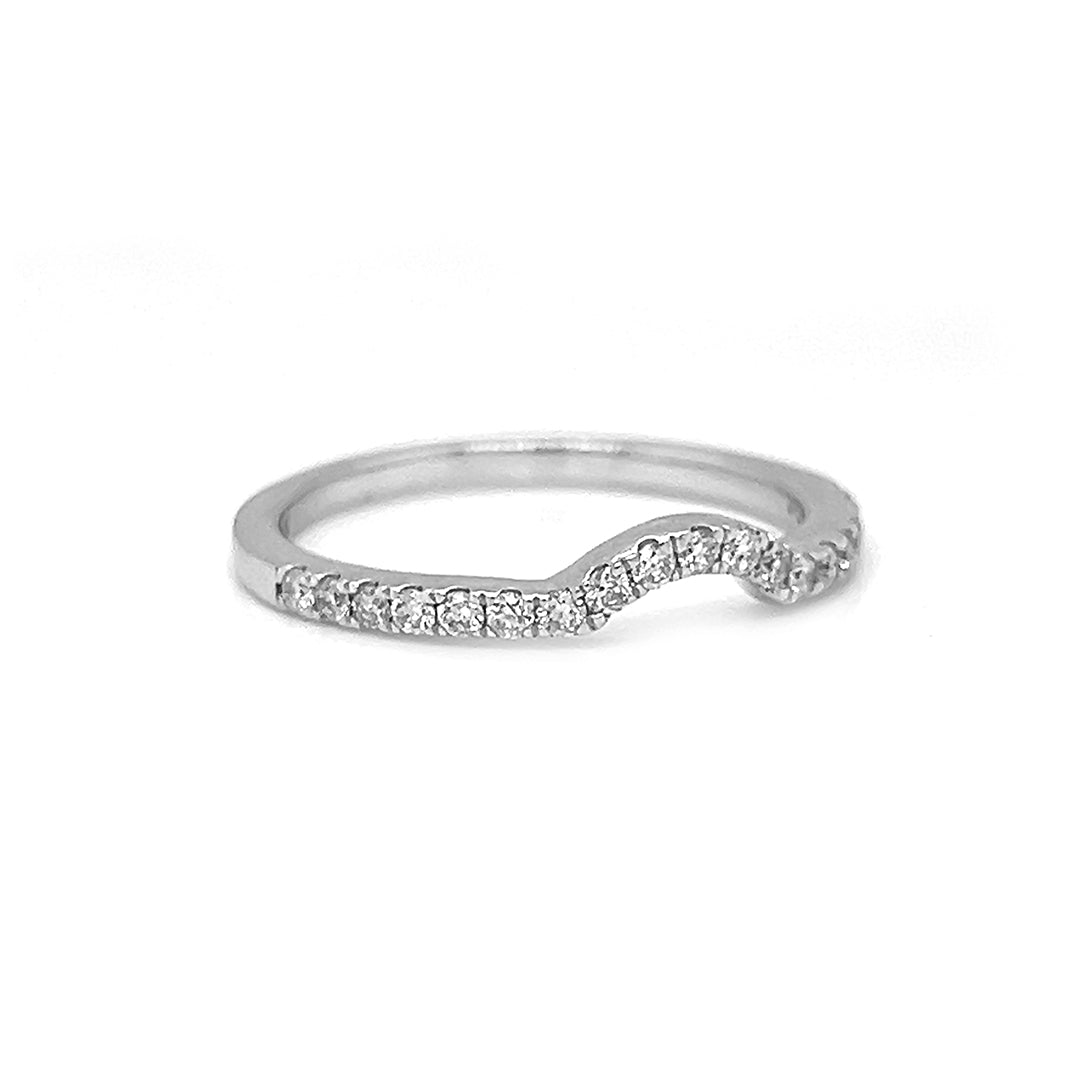 Natural Diamonds Ring Band, in White Gold